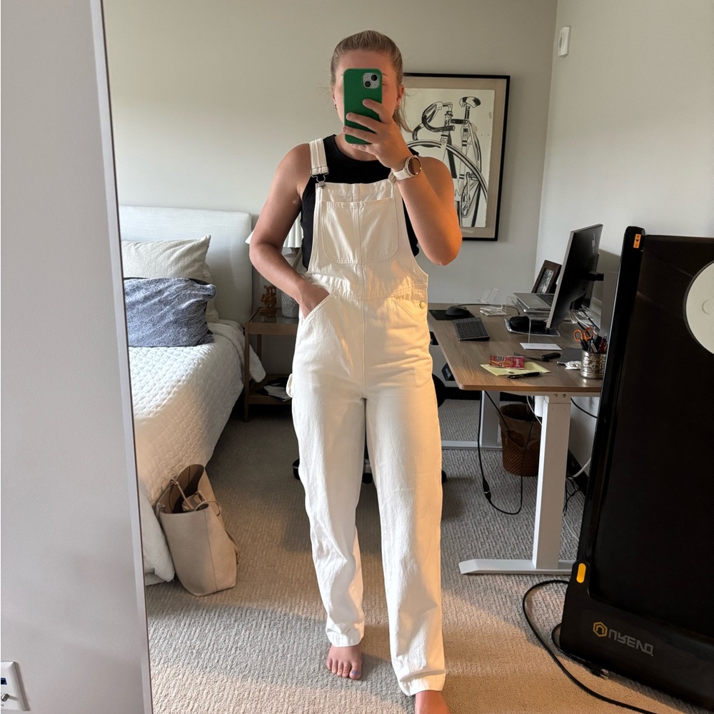 Madewell Women's Cream Denim Overalls